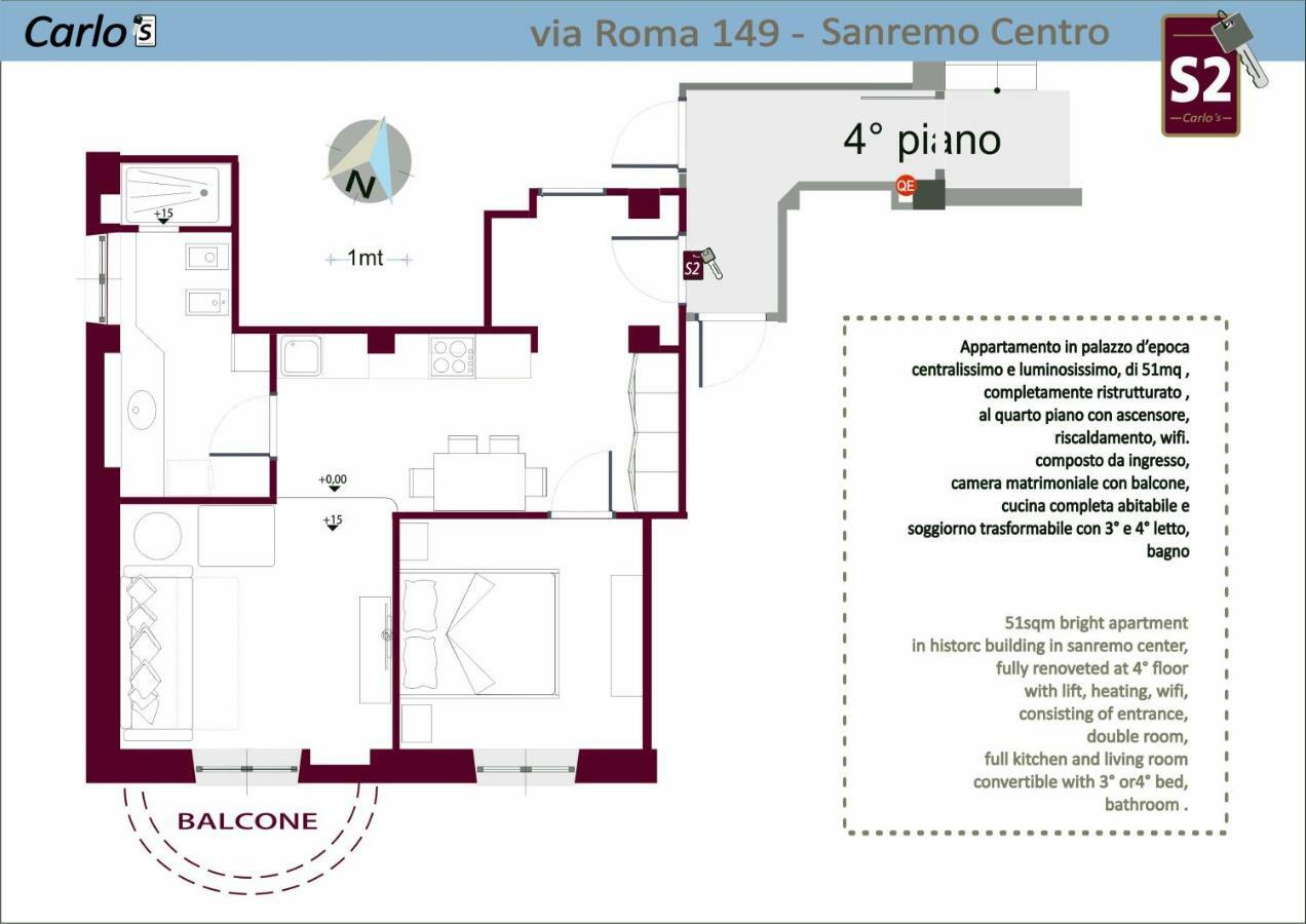 Carlos BCS2 - Sanremo Center Suite - Exterior foto